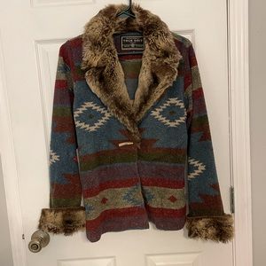 True Grit size small western jacket with fur trim.